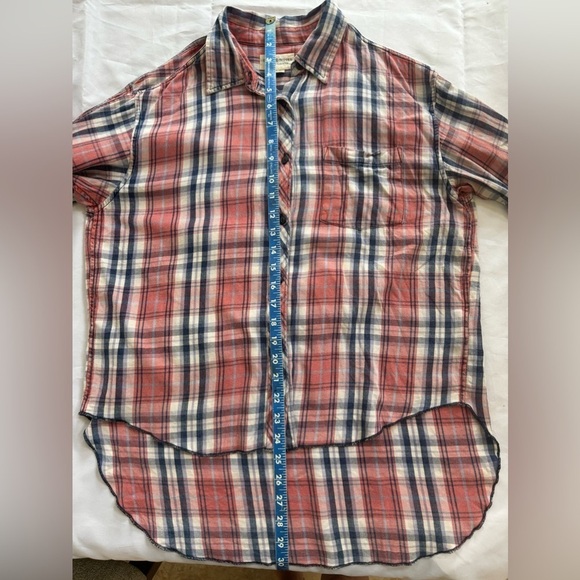 Denim & Supply Plaid Cold Shoulder Shirt - Picture 5 of 6